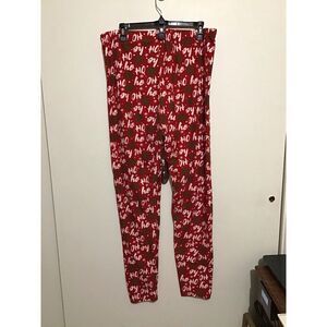 Lildy Women's HOLIDAY Fleece Leggings Festive Ho Ho Ho‎ 2XL-3XL Spandex